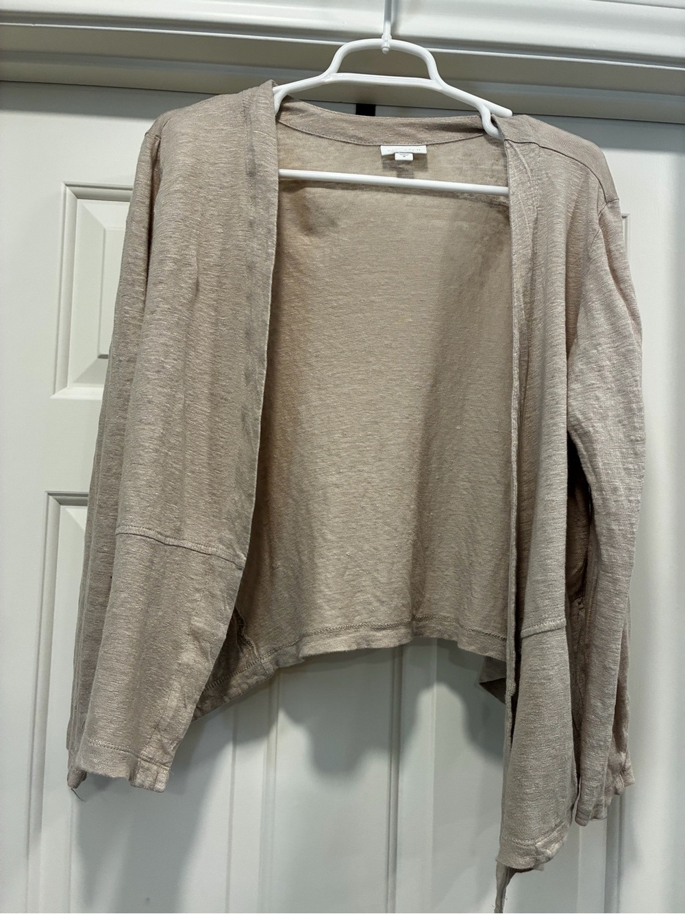J. Jill Open-Front Cardigan in Light Taupe